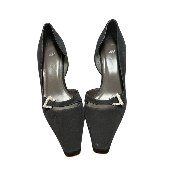 Vera Wang x Stuart Weitzman snip toe satin heels size 6 - Picture 1 of 6